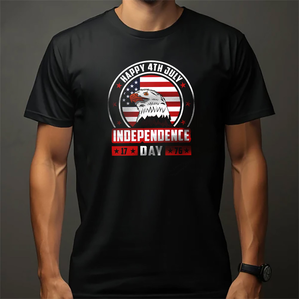 Happy 4th July Independence Day USA Eagle T-shirt Happy 4th July Independence Day USA Eagle T-shirt