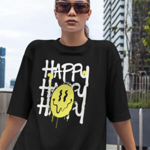 Happy Vibes Emoji Casual emoji world T shirt 2