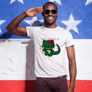 Hellozilla hello kitty godzilla T shirt 2