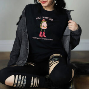 Hold On Partner I'm Growing A Little Buckaroo Cowgirl Frog Meme T shirt 3