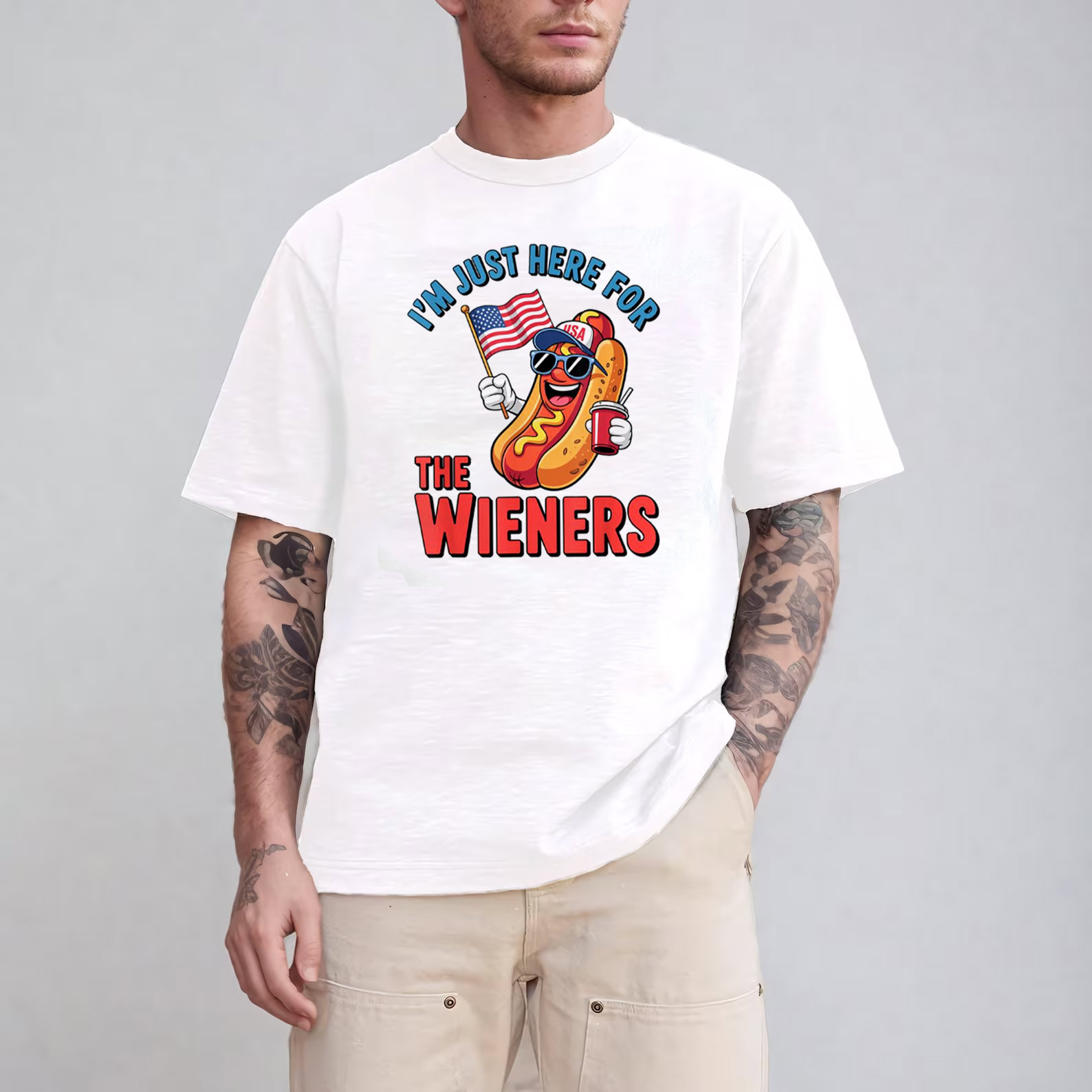 I'm Just Here For The Wieners Funny Hotdog 4th Of July T-shirts I'm Just Here For The Wieners Funny Hotdog 4th Of July T-shirts