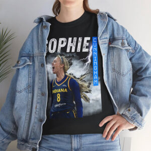 Indiana Fever Sophie Cunningham Thunder Graphic T shirt 3