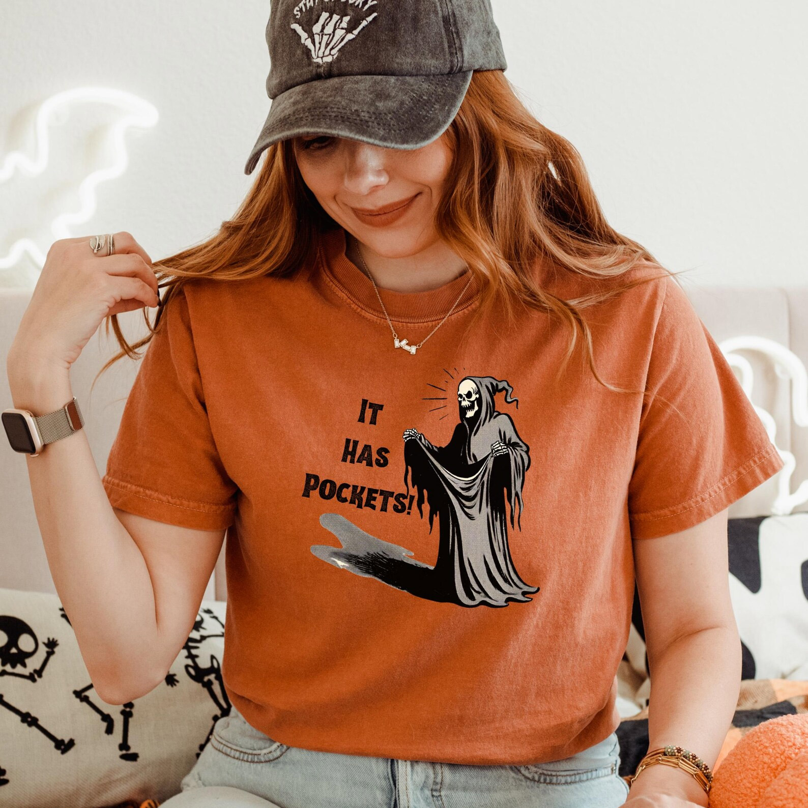 It Has Pockets Grim Reaper Comfort Colors T-shirt It Has Pockets Grim Reaper Comfort Colors T-shirt