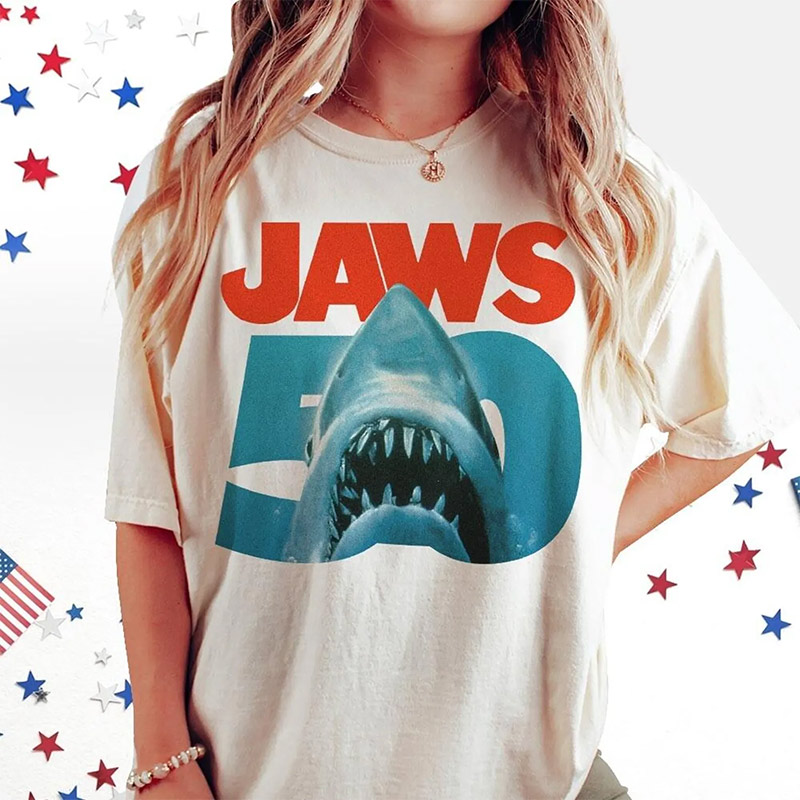 Jaws 50 Year Anniversary Vintage Comfort Colors T-shirt Jaws 50 Year Anniversary Vintage Comfort Colors T-shirt
