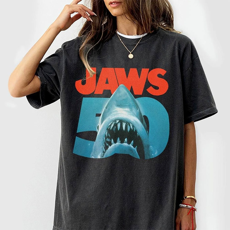 Jaws 50 Year Anniversary Vintage Comfort Colors T-shirt Jaws 50 Year Anniversary Vintage Comfort Colors T-shirt