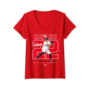 Josh Naylor Cleveland MLBPA Graphic Signature T shirt 3