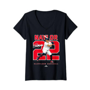 Josh Naylor Cleveland MLBPA Graphic Signature T shirt 4