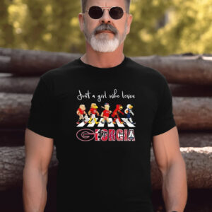 Just A Girl Who Loves Georgia Bulldogs Abbey Road Mascot T shirt 3