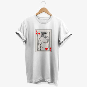 King of Hearts Naked Funny Card Meme T shirt 3