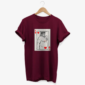 King of Hearts Naked Funny Card Meme T shirt 4