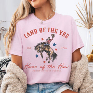 Land Of The Vee Haw 4th of July Comfort Colors Tee 3