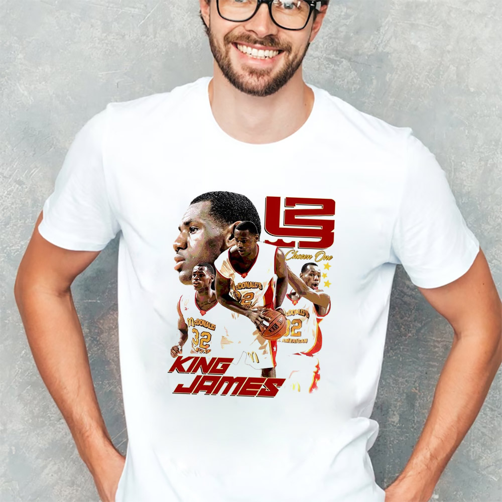 Lebron James King James Collage 90s Tee Lebron James King James Collage 90s Tee
