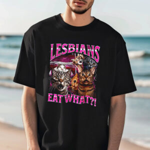 Lesbians Eat What Funny Surprise Cats 90s Graphic Tee Lesbians Eat What Funny Surprise Cats 90s Graphic Tee