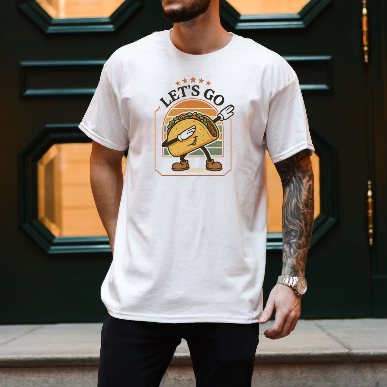 Let's Go Taco Dabbing Taco Vintage T-shirt Let's Go Taco Dabbing Taco Vintage T-shirt