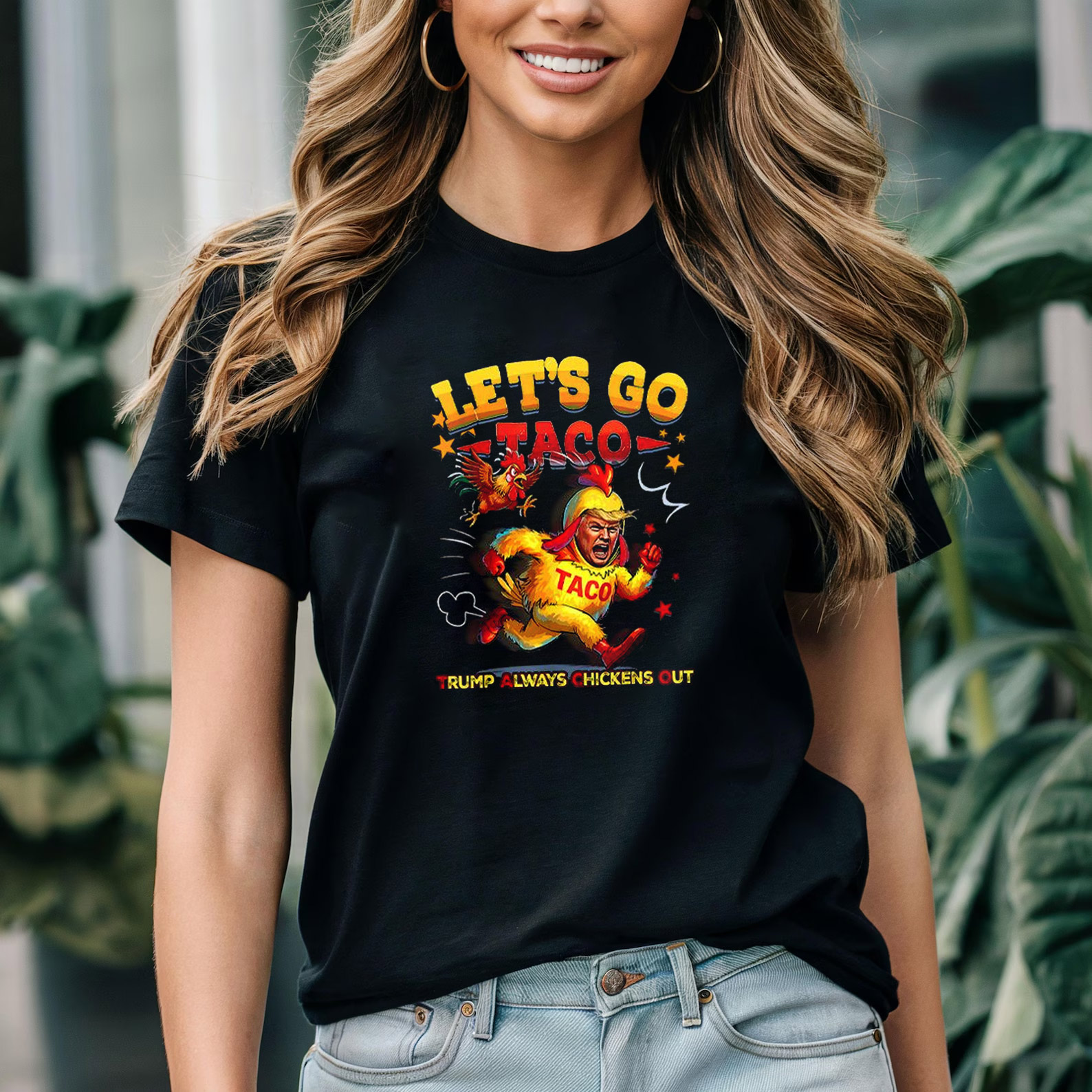 Let’s Go Taco Funny Trump Always Chickens Out Funny T-shirt Let’s Go Taco Funny Trump Always Chickens Out Funny T-shirt