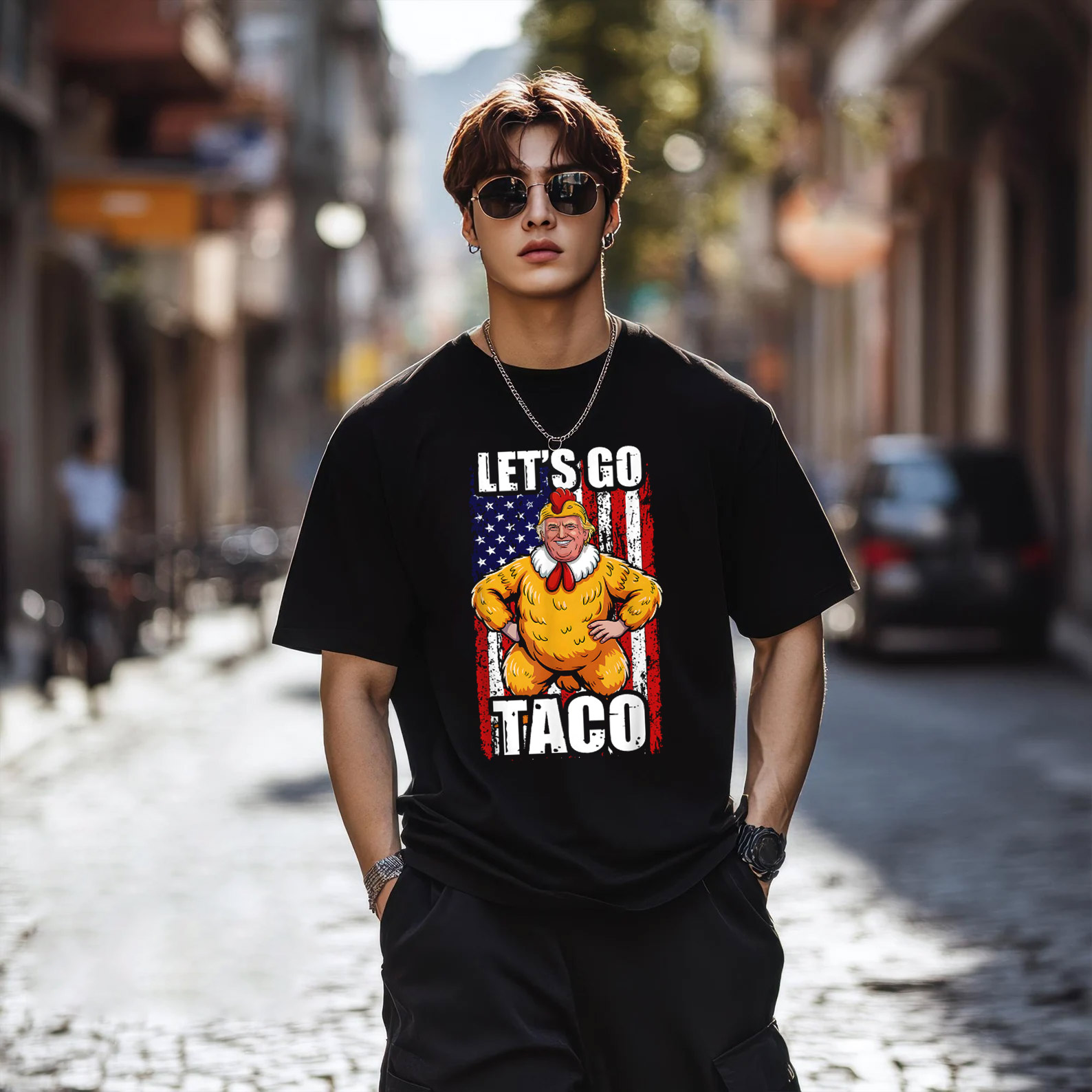 Let’s Go Taco Trump Always Chickens Out Humor T-shirt Let’s Go Taco Trump Always Chickens Out Humor T-shirt