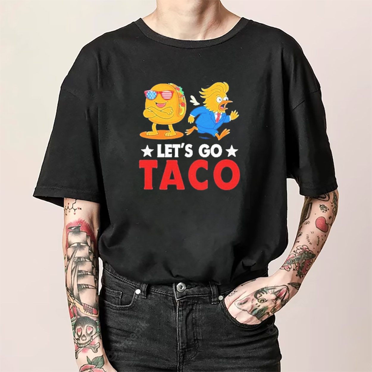 Let’s Go Taco Trump And Chicken Funny T-shirt Let’s Go Taco Trump And Chicken Funny T-shirt