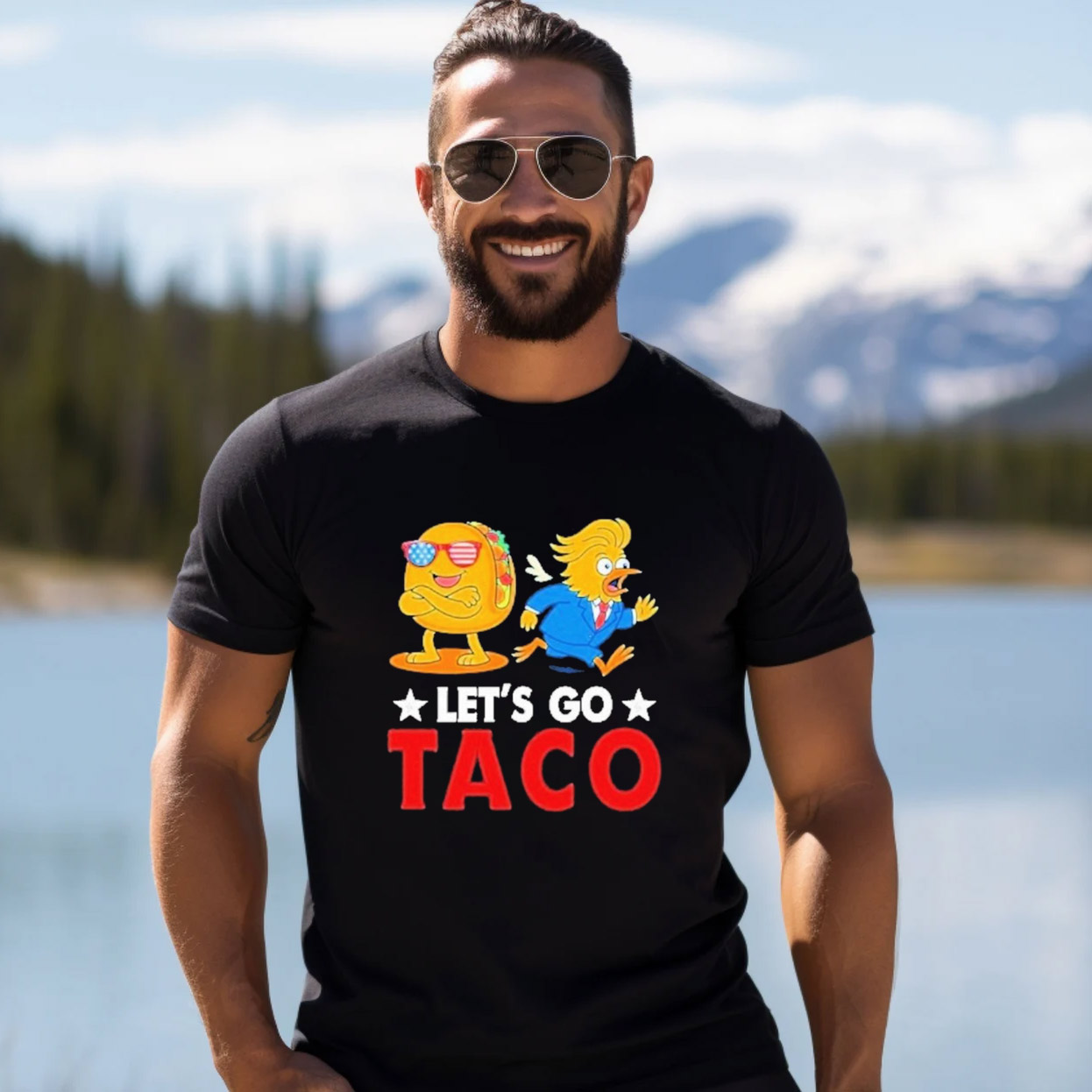 Let’s Go Taco Trump And Chicken Funny T-shirt Let’s Go Taco Trump And Chicken Funny T-shirt