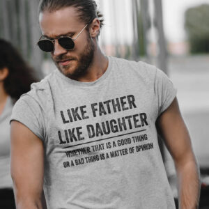 Like Father Like Daughter Retro Dad's Day Comfort Colors T shirt 2