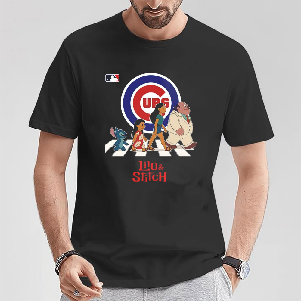 Lilo And Stitch Abbey Road Chicago Cubs MLB T-shirt Lilo And Stitch Abbey Road Chicago Cubs MLB T-shirt
