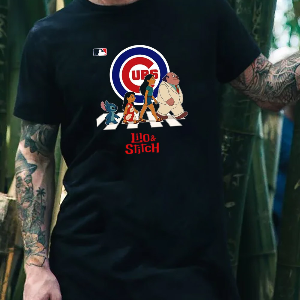 Lilo And Stitch Abbey Road Chicago Cubs MLB T-shirt Lilo And Stitch Abbey Road Chicago Cubs MLB T-shirt