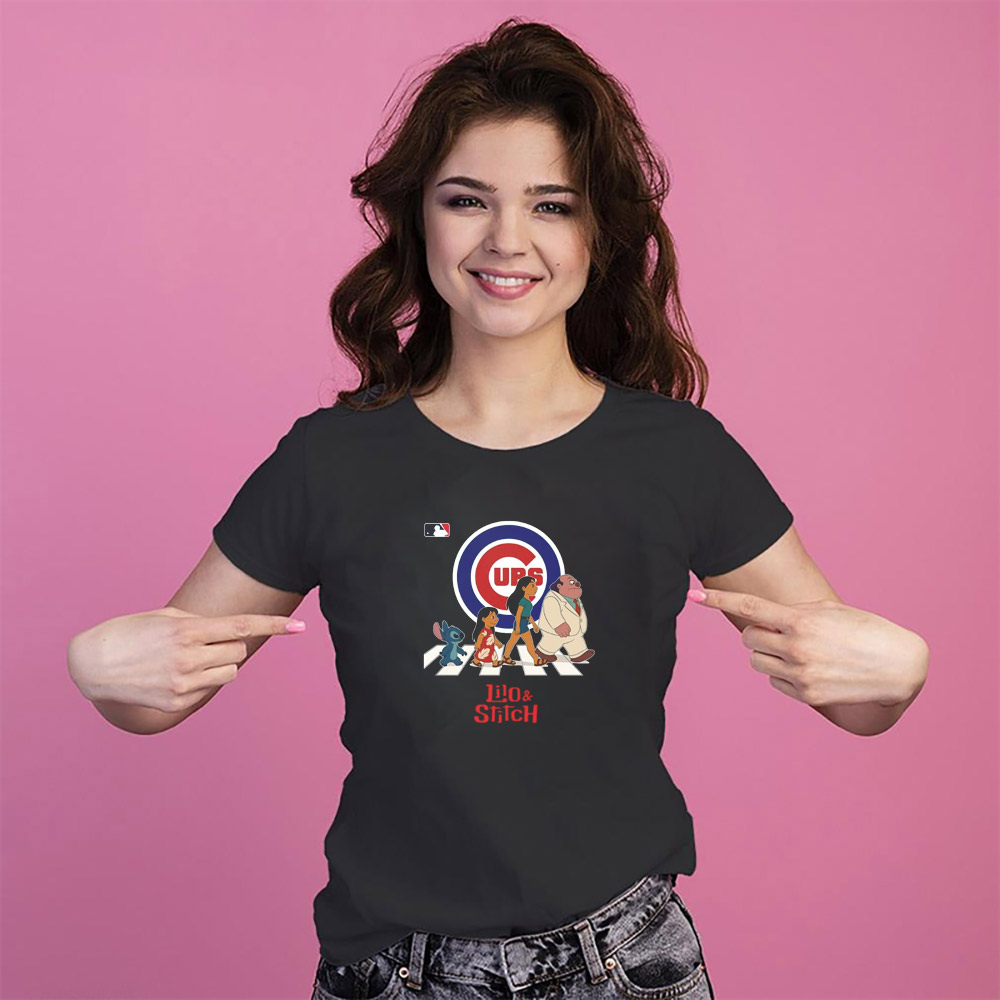 Lilo And Stitch Abbey Road Chicago Cubs MLB T-shirt Lilo And Stitch Abbey Road Chicago Cubs MLB T-shirt