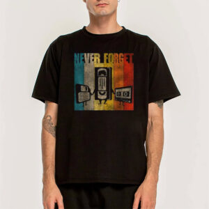 Lustig Nie vergessen Floppy Disk VHS And Cassettes T-shirt Lustig Nie vergessen Floppy Disk VHS And Cassettes T-shirt