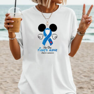 Mickey Mouse No One Fights Alone Diabetes Awareness T shirt 1