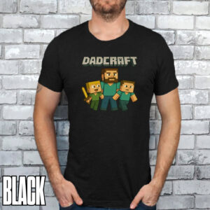 Minecraft Dadcraft Pixel Style funny dad t shirt