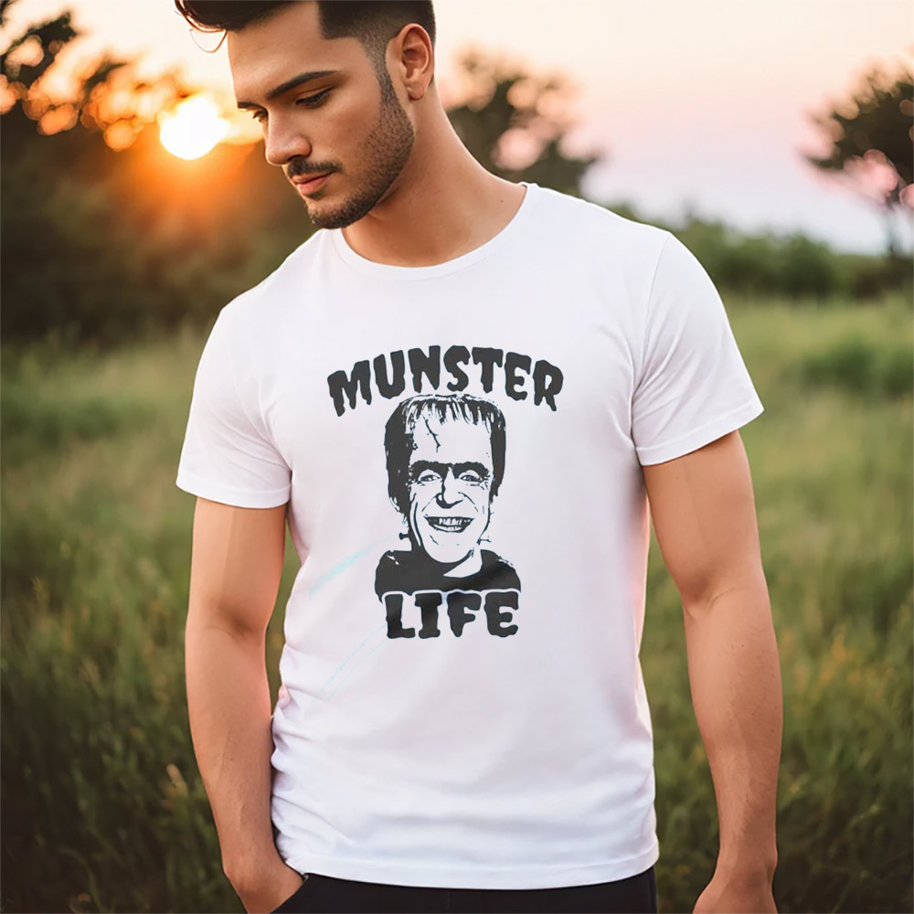 Munster Life Frankenstein Halloween Graphic Tee Munster Life Frankenstein Halloween Graphic Tee