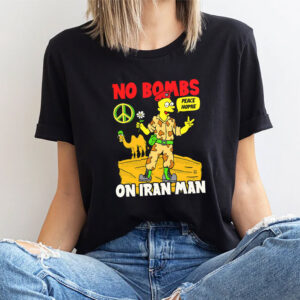 No Bombs On Iran Man, Peace Homie Tee 2