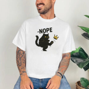 No Kings Black Cat Funny Cat Meme T shirt 2