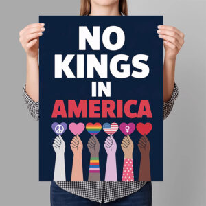 No Kings In America Protest Poster 2