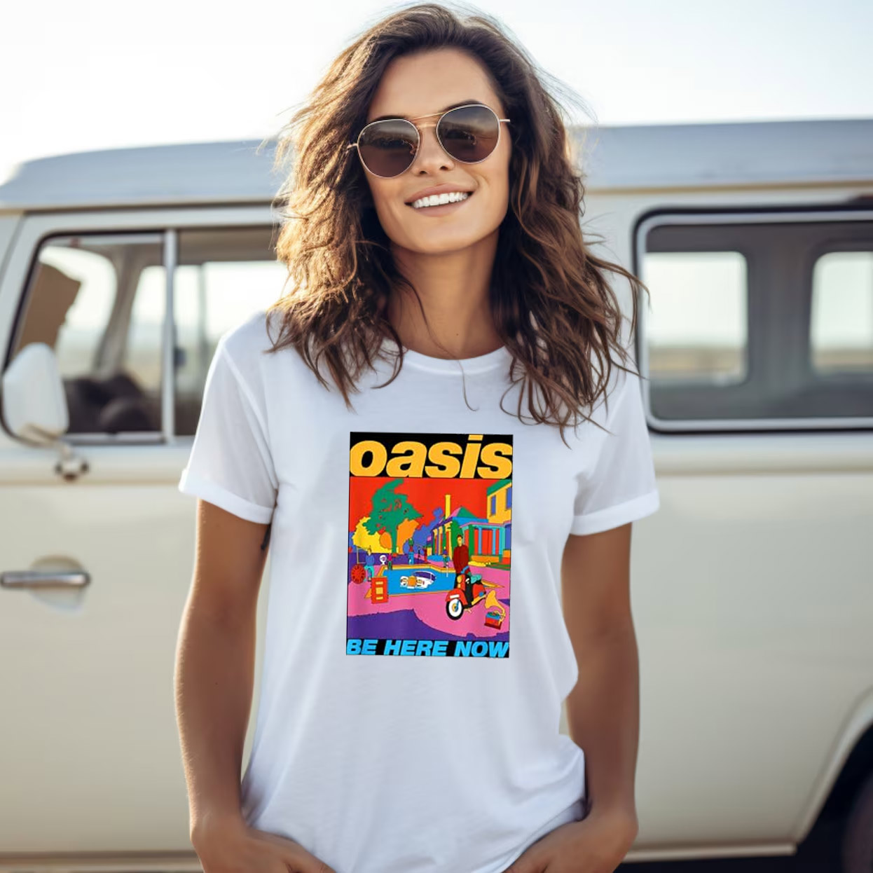Oasis Be Here Now Tour Art T-shirt Oasis Be Here Now Tour Art T-shirt