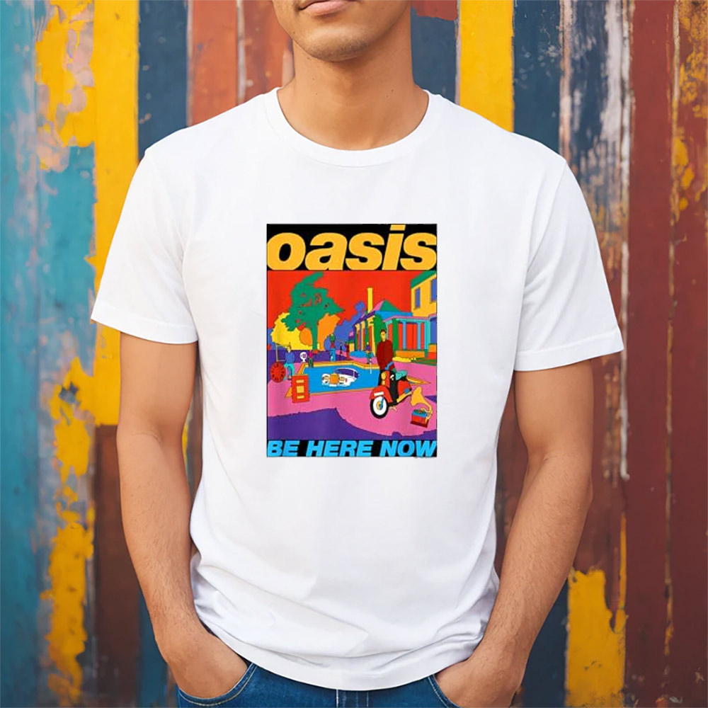 Oasis Be Here Now Tour Art T-shirt Oasis Be Here Now Tour Art T-shirt