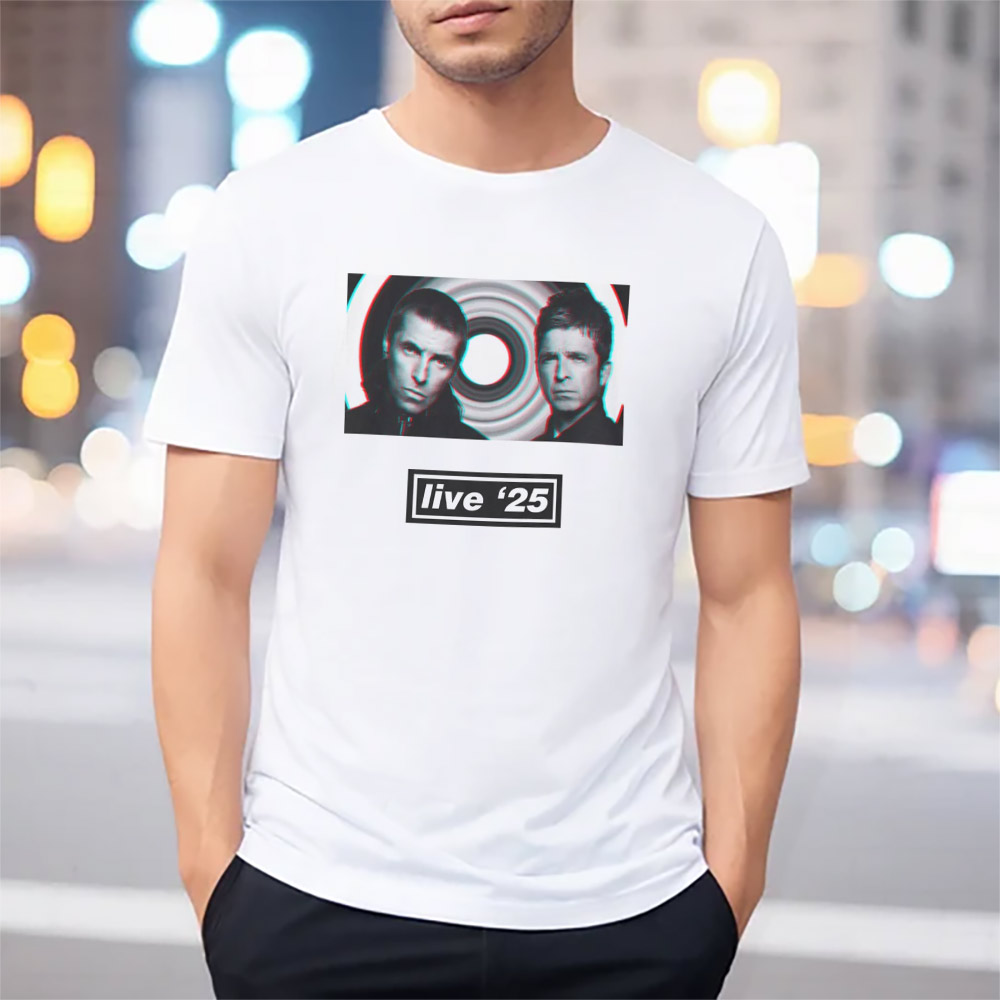 Oasis Live Tour 2025 Vintage Style Graphic Tee Oasis Live Tour 2025 Vintage Style Graphic Tee