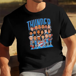 Oklahoma City Thunder 2025 NBA Finals Cartoon Roster Shirt