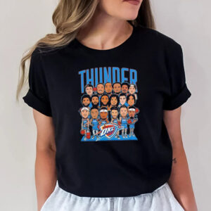 Oklahoma City Thunder 2025 NBA Finals Cartoon Roster Shirt