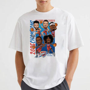 Oklahoma City Thunder 24-2025 NBA Cartoon T-shirt