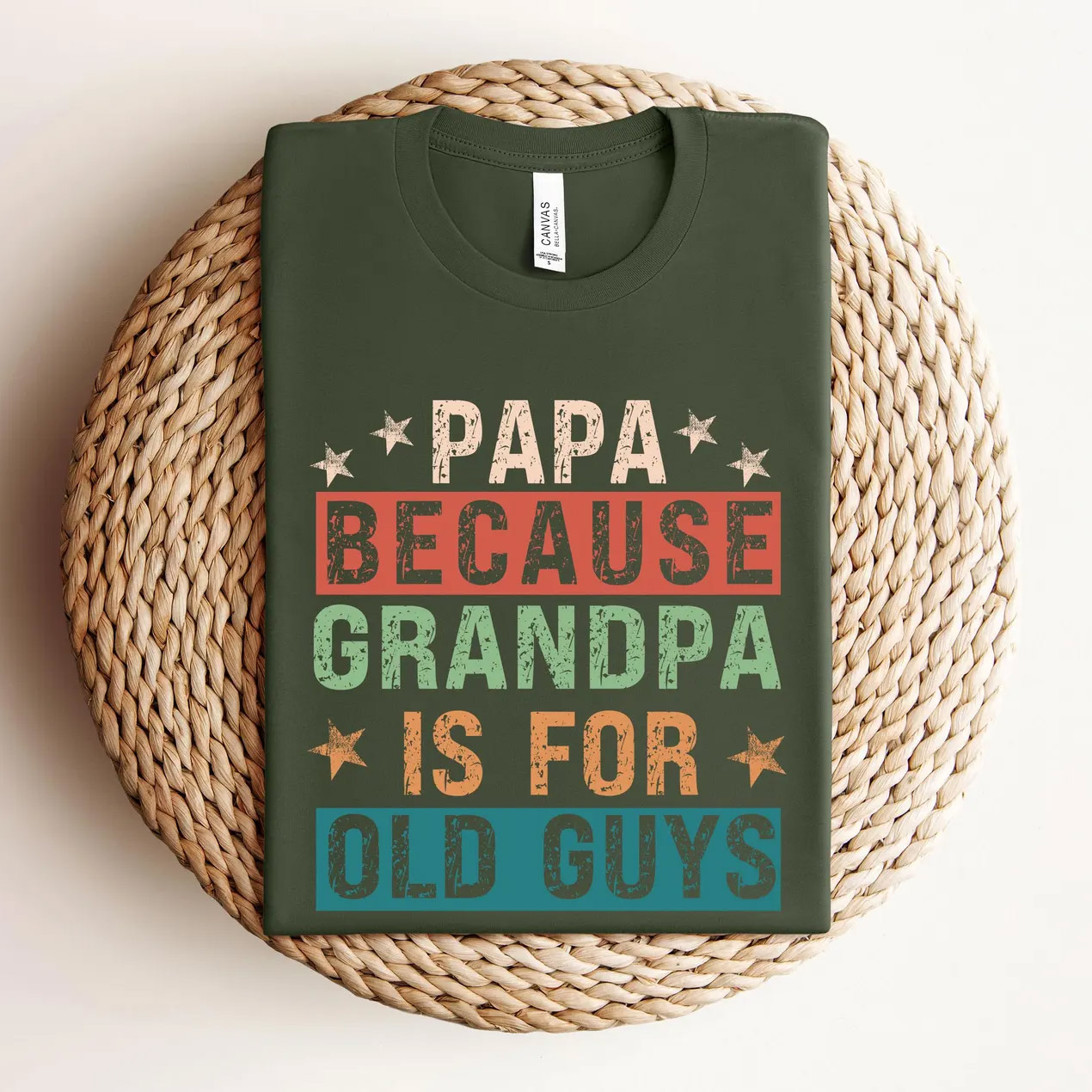 Papa Because Grandpa Is For Old Guys Vintage Comfort Colors T-shirt Papa Because Grandpa Is For Old Guys Vintage Comfort Colors T-shirt
