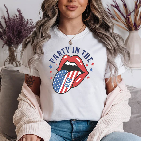 Party In The USA Groovy America 4th Of July Shirts Party In The USA Groovy America 4th Of July Shirts