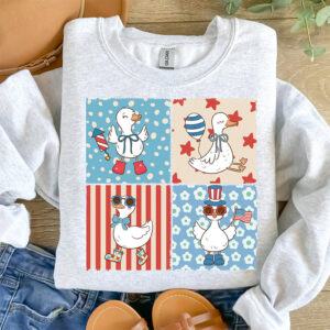 Patriotic Goose 4th of July Gooses T shirt 2