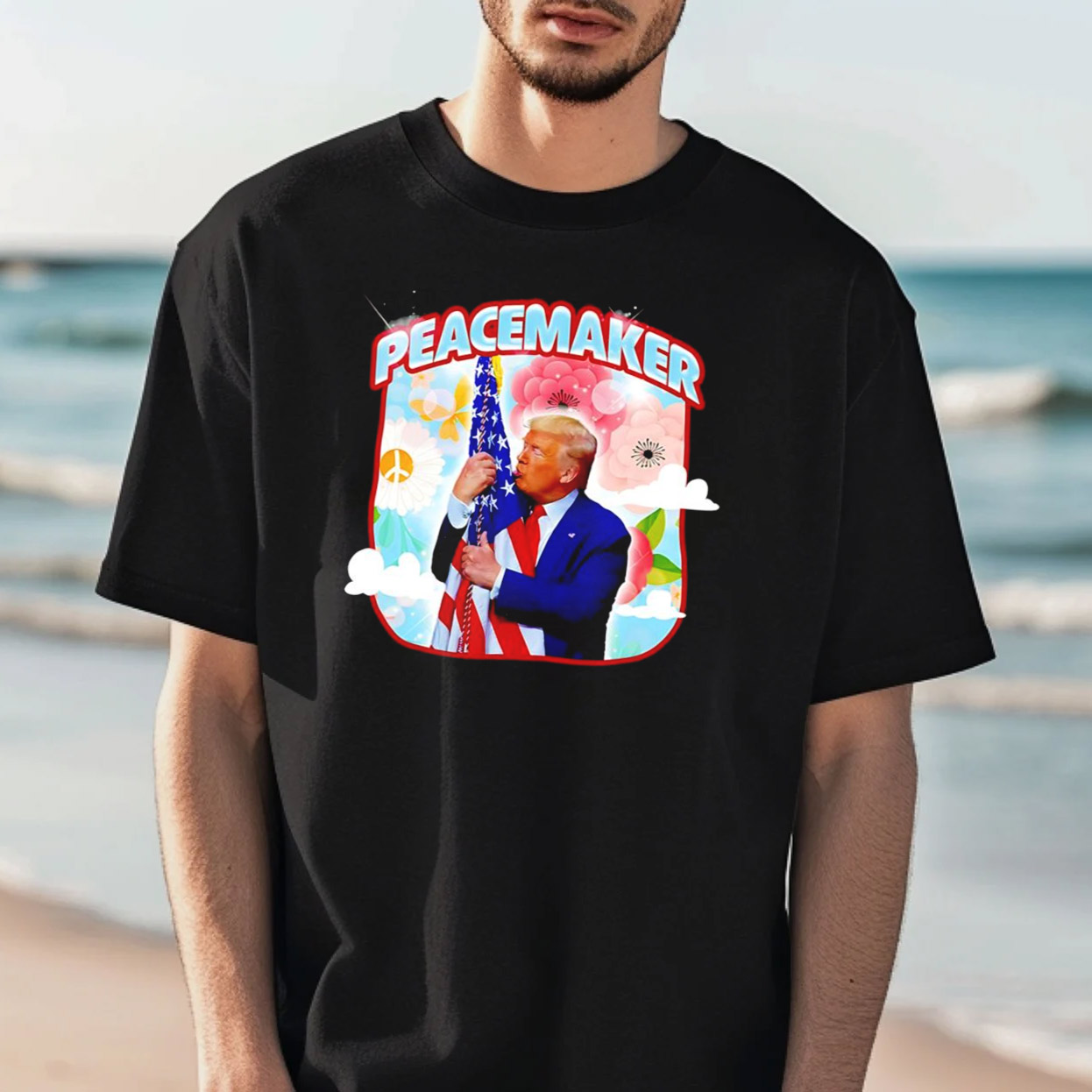 Peacemaker Trump Kiss American Flag T-shirt Peacemaker Trump Kiss American Flag T-shirt