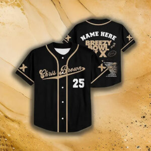 Personalized Chris Brown Breezy Bowl XX Tour Dates Baseball Jersey