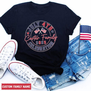 Personalized July 4th Celebration 2025 Patriotic Family T-shirt Personalized July 4th Celebration 2025 Patriotic Family T-shirt
