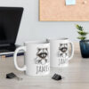 Personalized Raccoon Work Pencil Art Coffee Cup