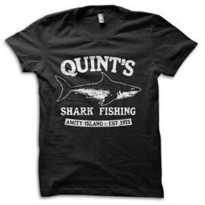 Quints Shark Fishing Jaws Movie 1975 T shirt 3