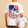 Red White And Coors Light 4th Of July 2-sided T-shirt