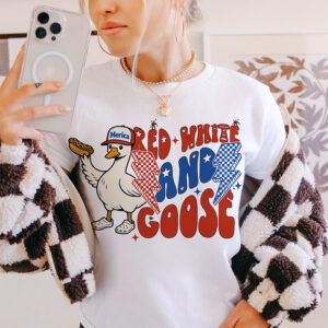 Red White And Goose Funny 4th Of July Patriotic Comfort Colors T shirt 3