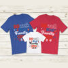 Custom Red White And Blue Family Crew 2025 4th Of July Tee